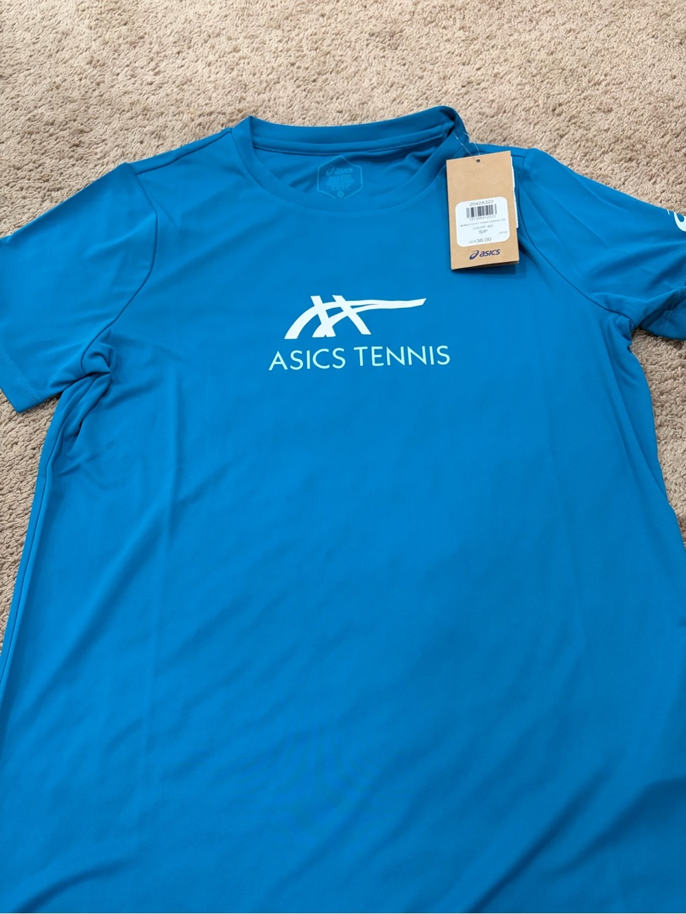 ASICS Women’s Tennis Short Sleeve Shirt - Blue & White